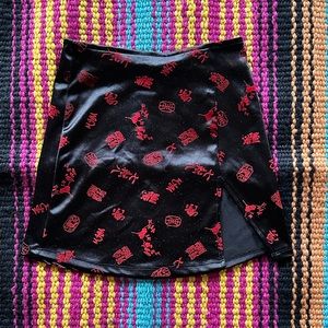 Motel Rocks Brand Black Embellished Mini Skirt